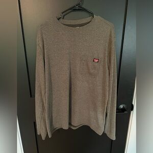 Olive Green Wrangler Workwear Long Sleeve